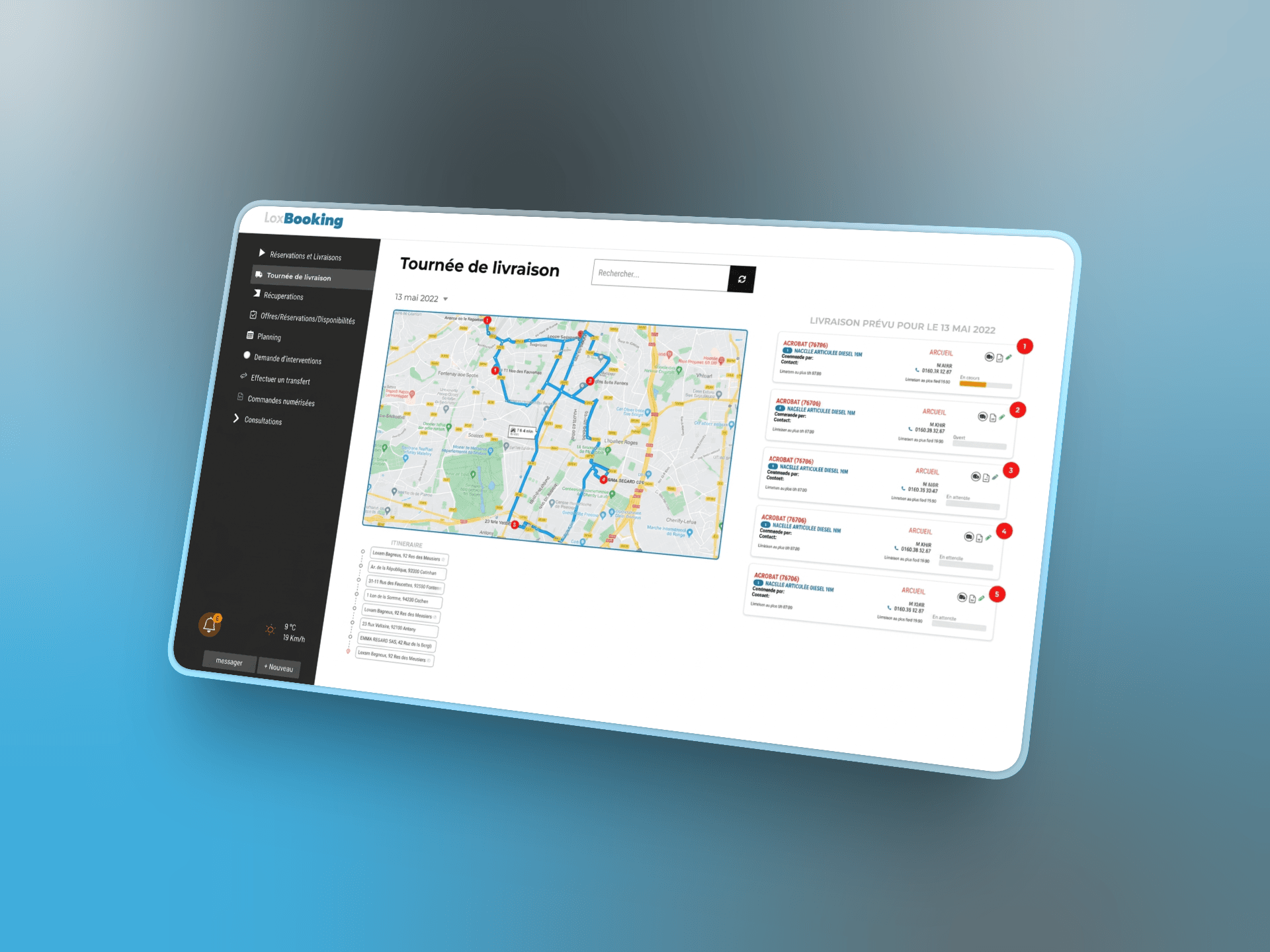 Loxam — vue plateforme